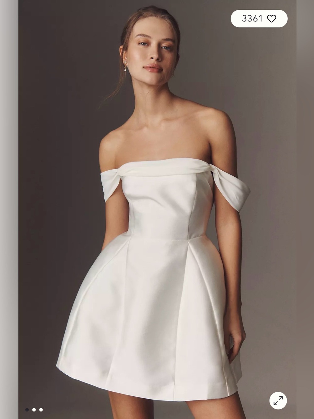 BHLDN Anthropologie White Mini Dress